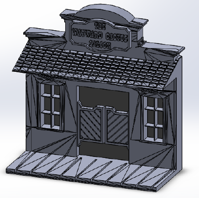 Cubicle Miniature Display - The Wayward Cactus | 3d print model