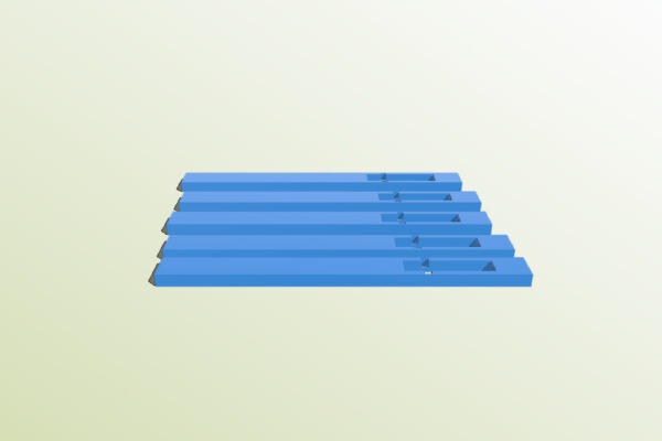 Replacement jacks for a 1970 Goble harpsichord | 3d print model