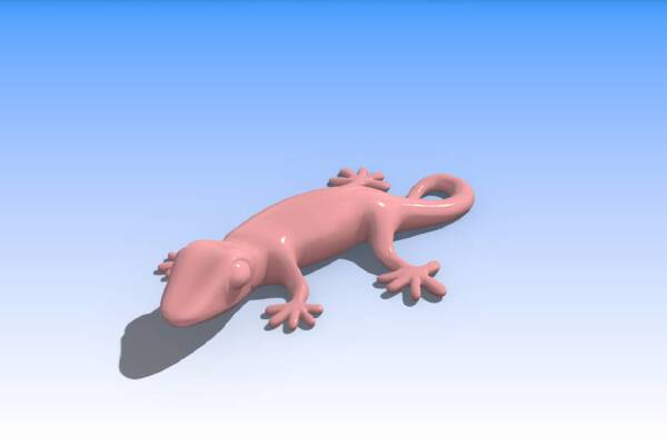 Gecko Keychain | 3d print model