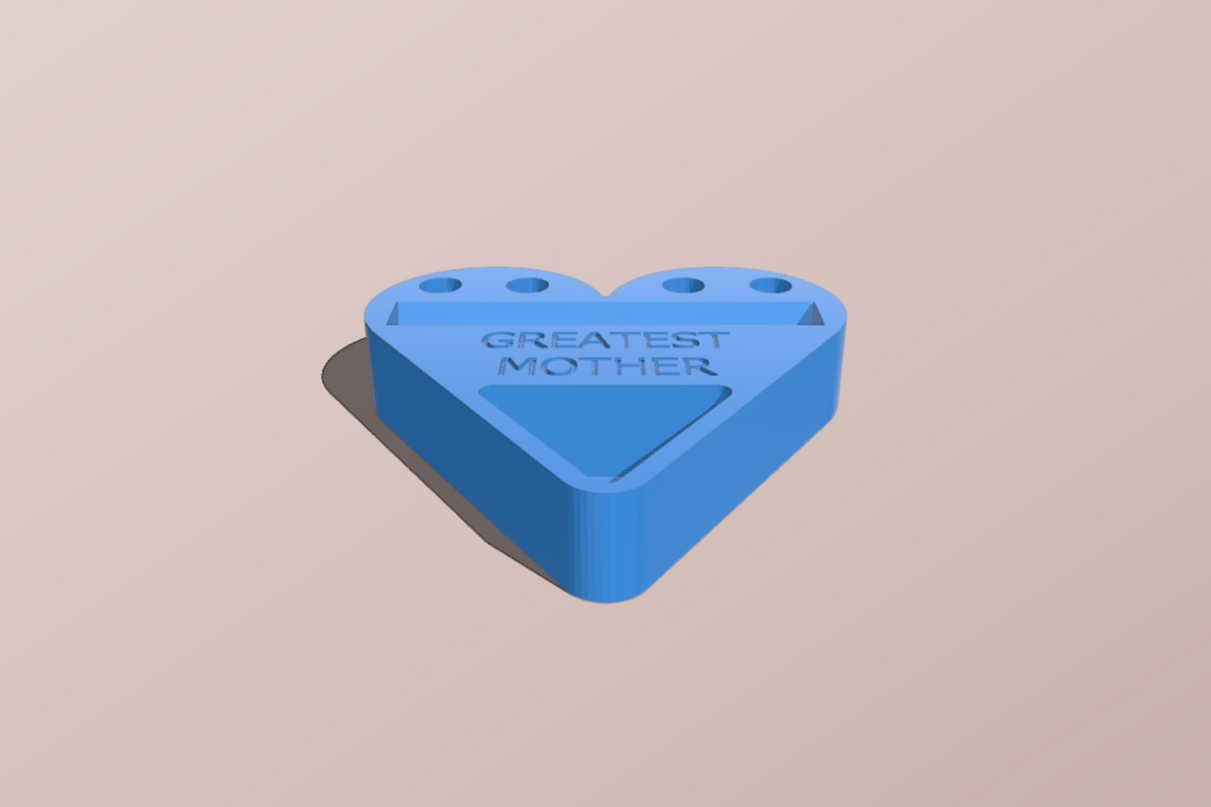 Mother's Day Heart-Shaped Business Card_Phone Holder