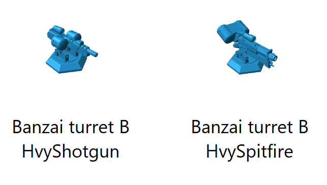 Banzai Remote Turrets Phase Beppu | 3d print model