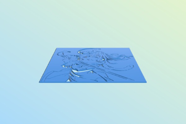 Rimuru Tempest stencil 3 | 3d print model