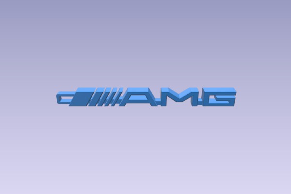 AMG logo keychain | 3d print model