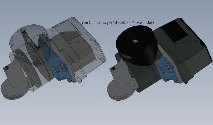 Carlz Johnny 5 Left Shoulder Power Unit | 3d print model