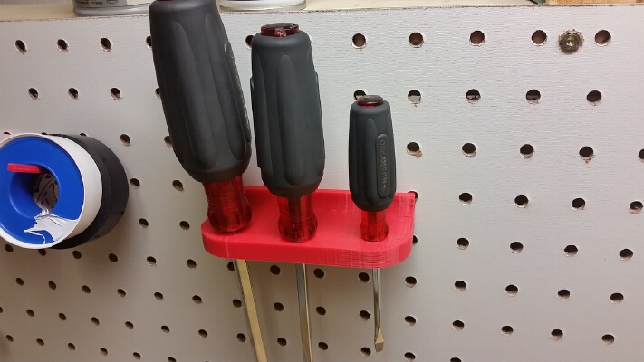 Pegboard Screwdriver Rack | 3d print model