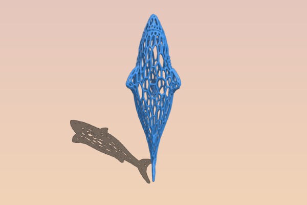 Organic Shark | 3d print model