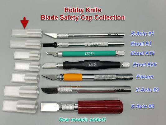 Hobby Knife Blade Cap Collection | 3d print model