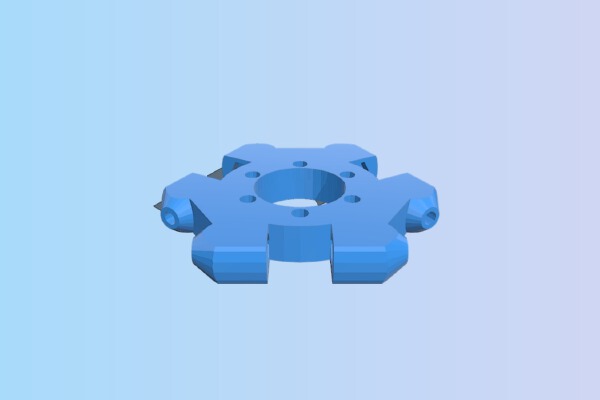 Probeless Auto Level Hotend Mount for E3D and Kossel Deltabot | 3d print model