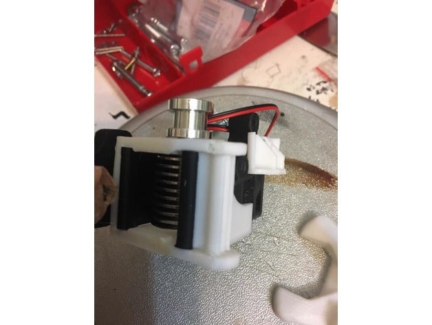 E3D Volcano+BLT+fans compact mount V2 - for Tornado Ender CR10 in Bowden or _BMG_Direct Drive