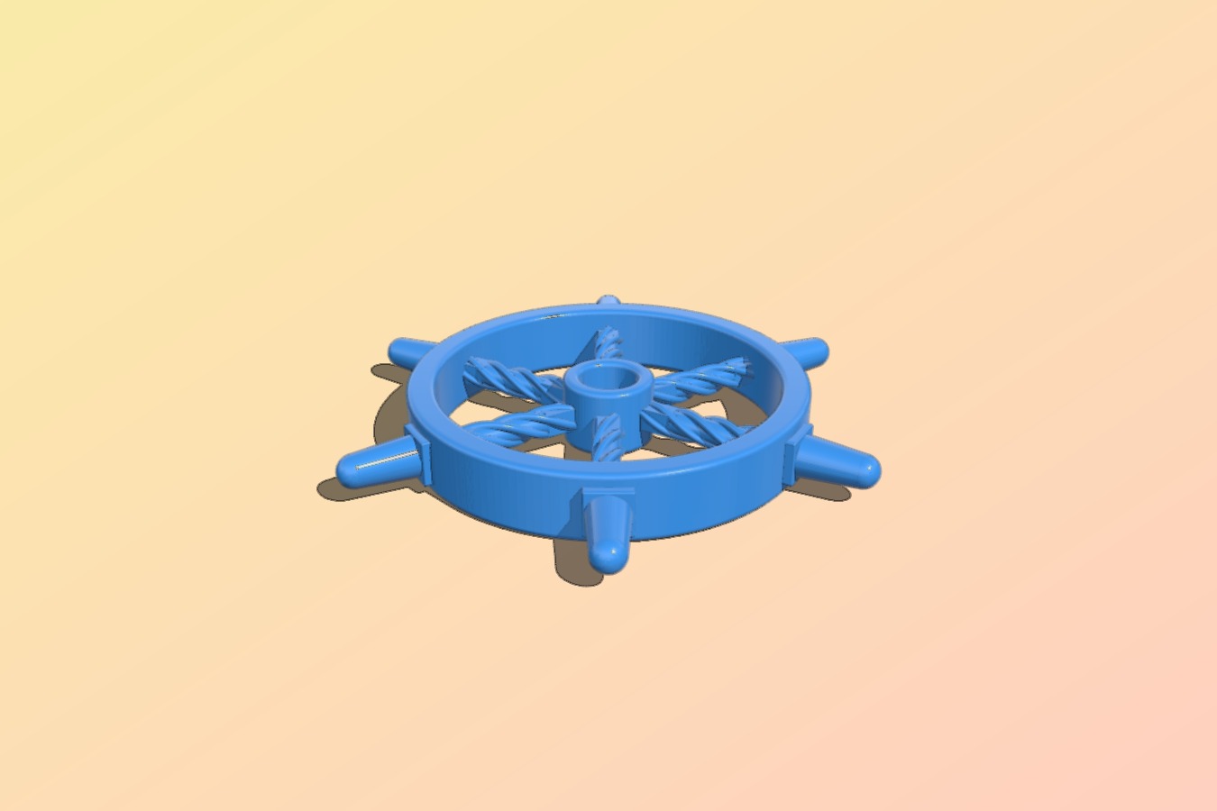Ship wheel pendant