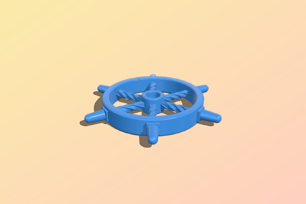 Ship wheel pendant | 3d print model