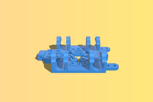 X-carriage with fore & aft fan mounts | 3d print model