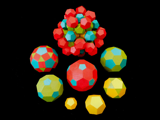 120-Cell Sections and Net | 3d print model