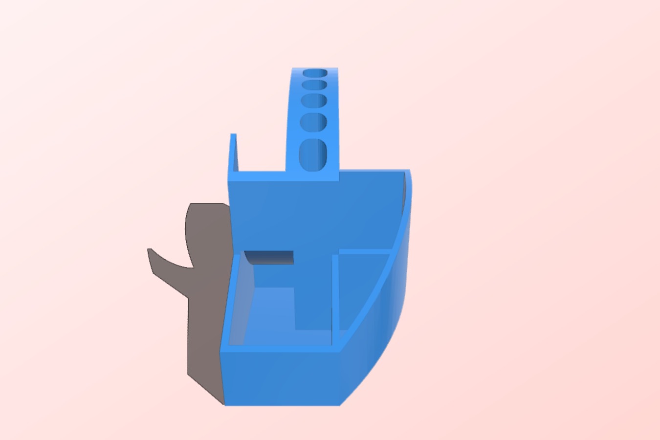 Object holder with clock