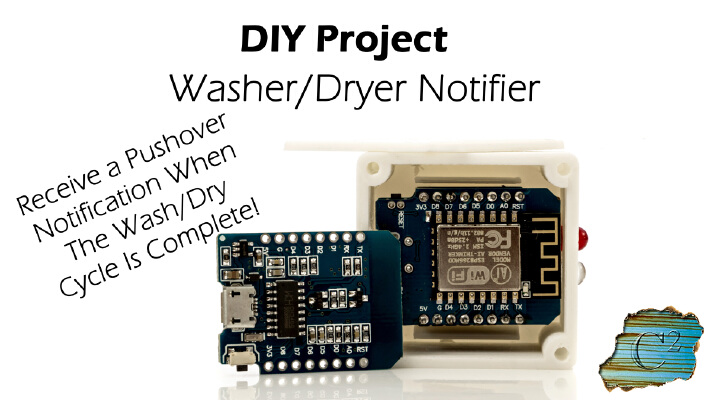 Washer_Dryer Notifier  (ESP8266_Arduino_d1 mini) | 3d print model