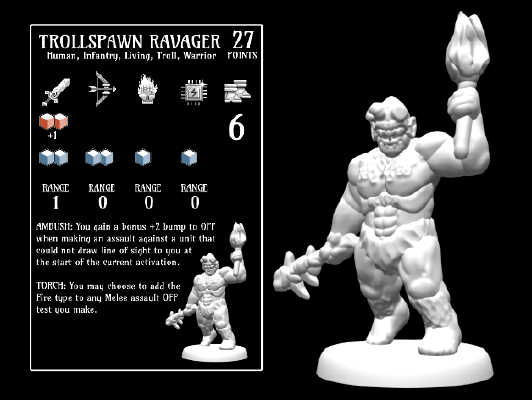 Trollspawn Ravager (18mm scale) | 3d print model