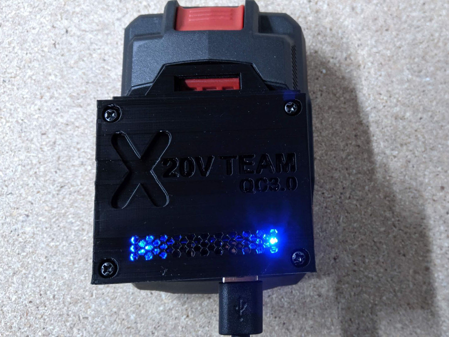 USB (Quickcharge 3.0) Adapter for Parkside X20v Battery