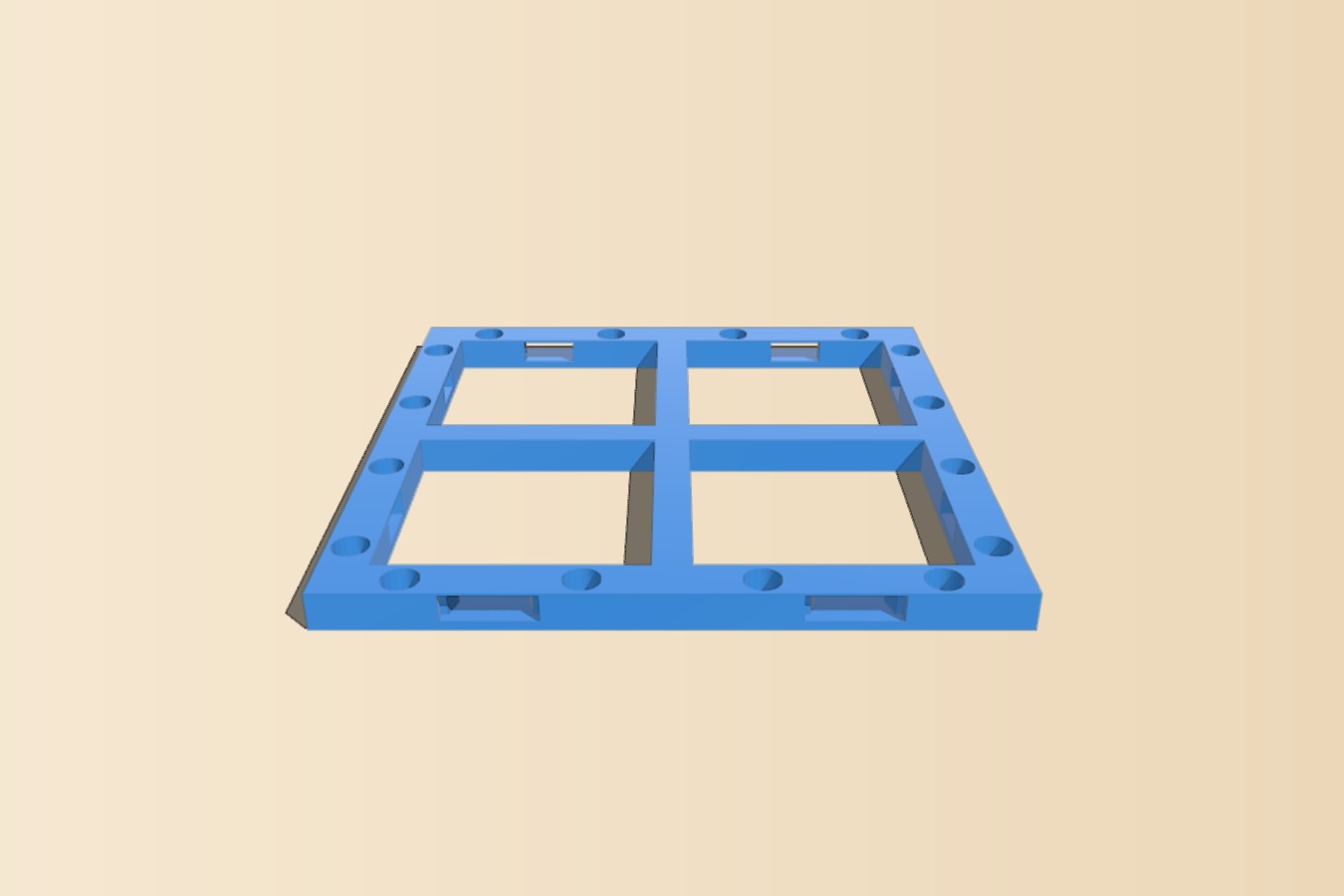 4x4 tile base OpenForge 2.0 plain OpenLOCK magnetic base with center supports