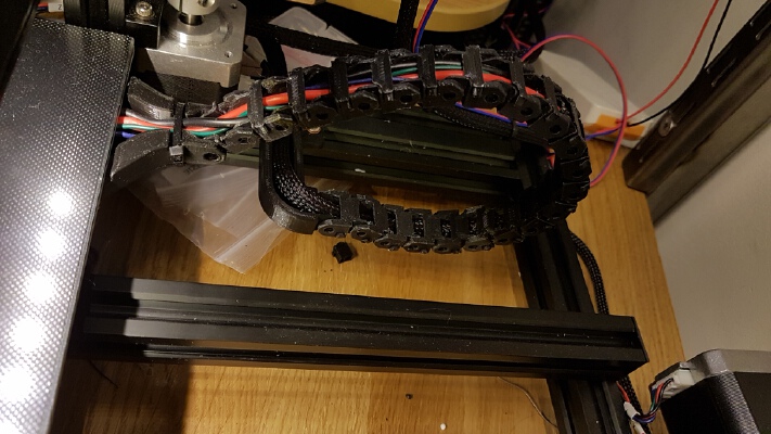 Geeetech A30 Y axis cable drag chain and Strain relief | 3d print model