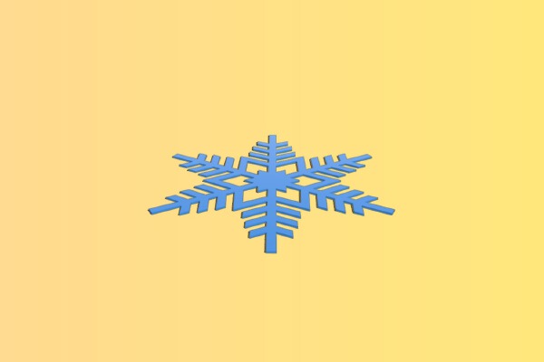 Snowflake Christmas card | 3d print model