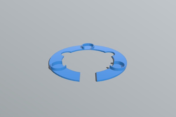 Magnetic plate for ring of LED's ("Angel Eyes") for Rostock Max V2 (Should work with V1 too) | 3d print model