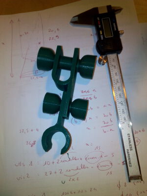 showerhead holder on vertical tube | 3d print model