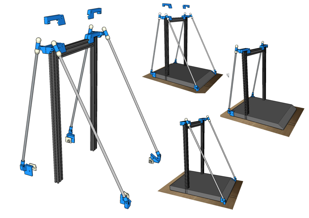 Artillery Evnovo Sidewinder X1, Z, Achse, Verstrebung, Arretierung