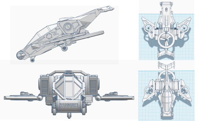 Zusuki Vespid VTOL | 3d print model