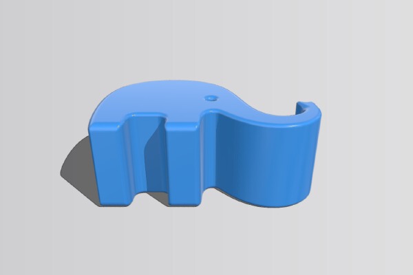 Elephant Phone Holder ( better poly_mesh quality) | 3d print model