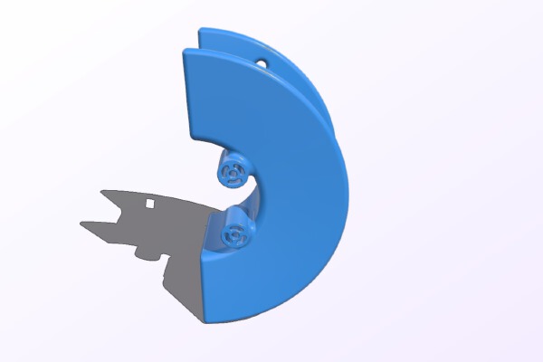 Schlauchhalter - holder for flexible compressed air tube or wallbox cable | 3d print model