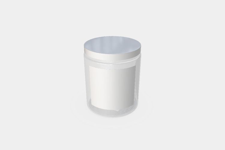 White Plastic Containers with Lids Jars Mockup