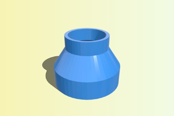 Dust fitting, 16-inch jet bandsaw to shopsmith dust collector | 3d print model
