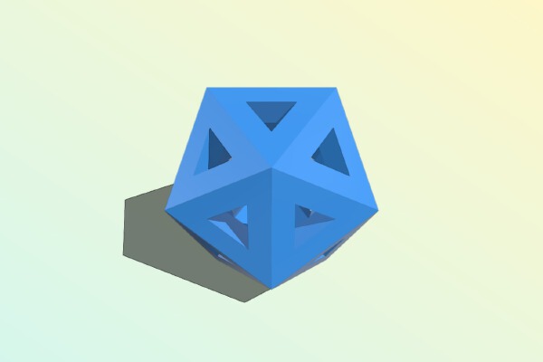 Triple-Mengered Icosahedron | 3d print model