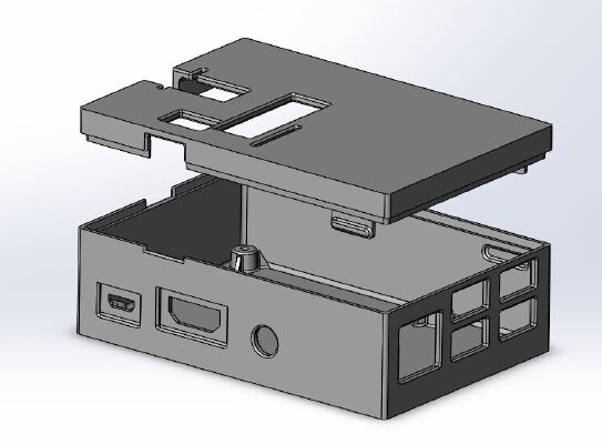 Raspberry PI case for RGB Matrix Hat | 3d print model