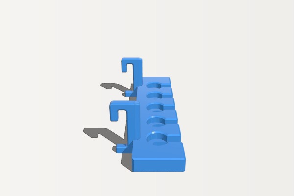 File holder (x5) for Ikea Skadis | 3d print model
