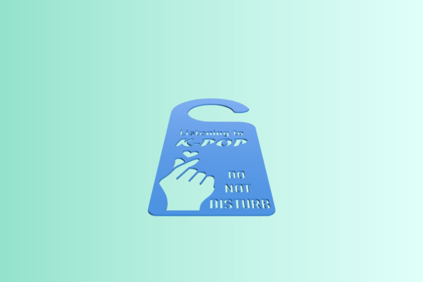 KPop door handle do not disturb sign