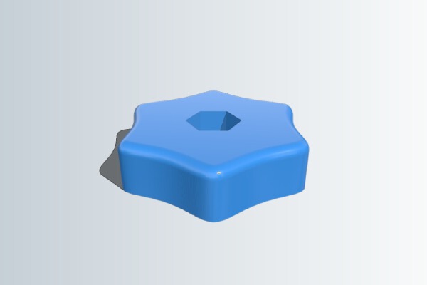 3_8" star knob | 3d print model