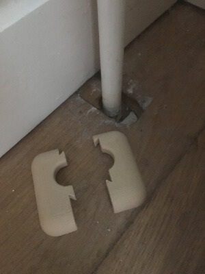 Radiator 15mm pipe ring - asymmetric 45x55mm | 3d print model