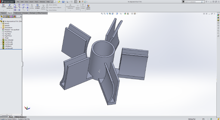 Fin Alignment Tool For Model Rockets | 3d print model