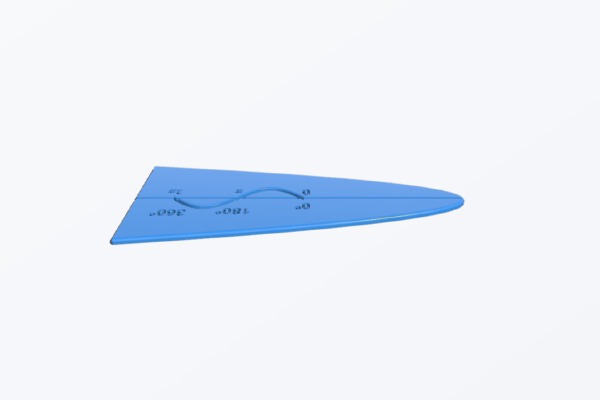 Normal parabola with sinus-pattern _ Normalparabel mit Sinusschablone | 3d print model