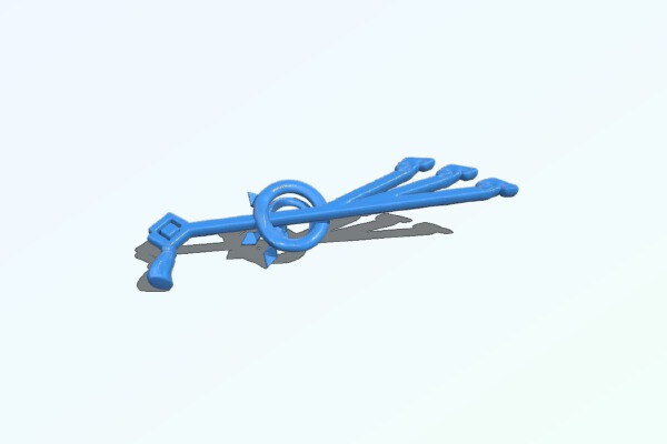 Beidou Hair Clip Genshin Impact Cosplay | 3d print model