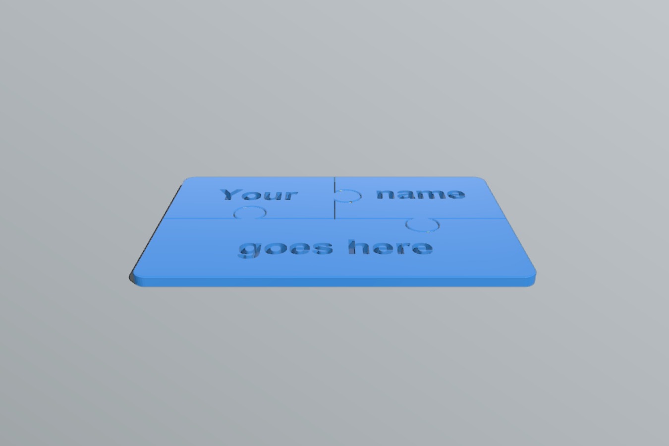 Door Puzzle Nametag (2-6 names) Customisable