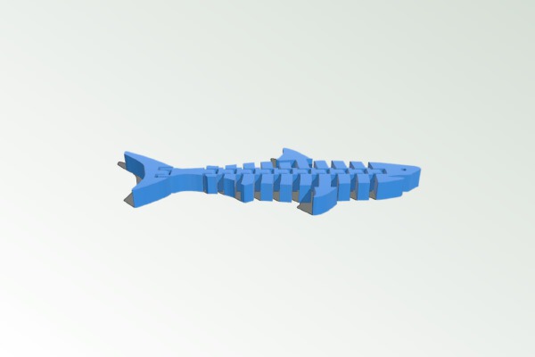 clean flexi shark | 3d print model