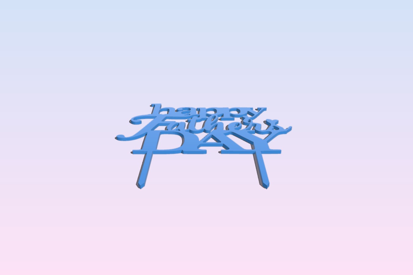 Happy Fathers Day Cake Topper