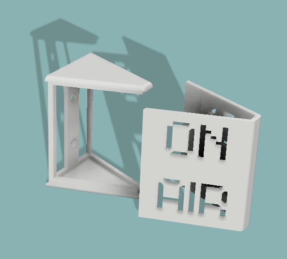 Small wallmounted On Air Sign - 5x5cm