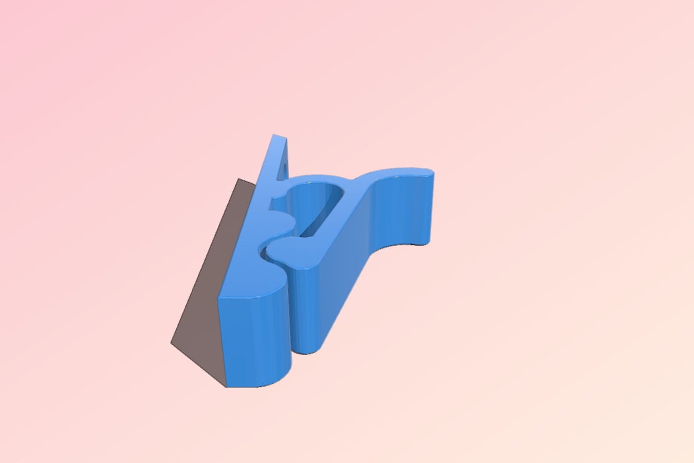 Towel clip with screwhole