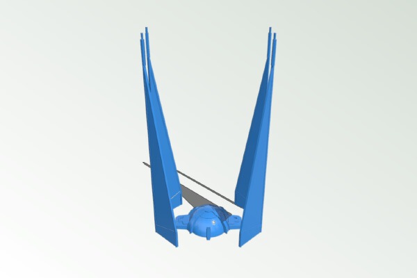 StarWars IX Trailer Tie Fighter Remix | 3d print model