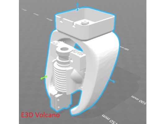 E3D Volcano _ v6 40mm axial fang for CR-10 _ Ender-4 | 3d print model