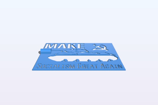 Make Socialism Great Again Stencil | 3d print model
