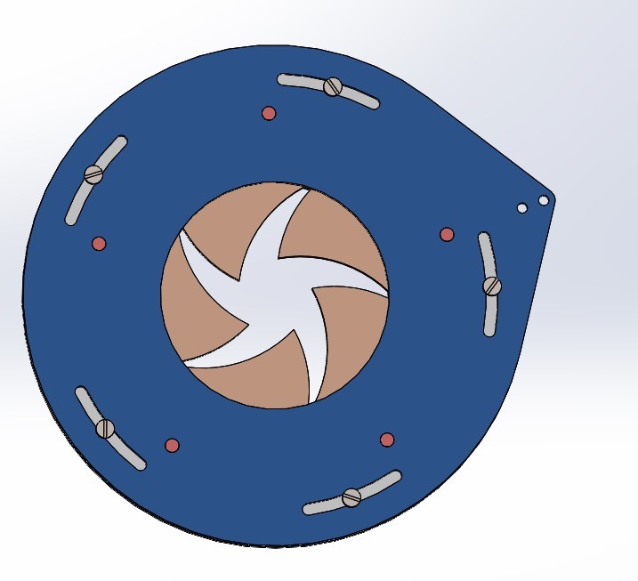 shutter mechanism circle  5 blades bars
